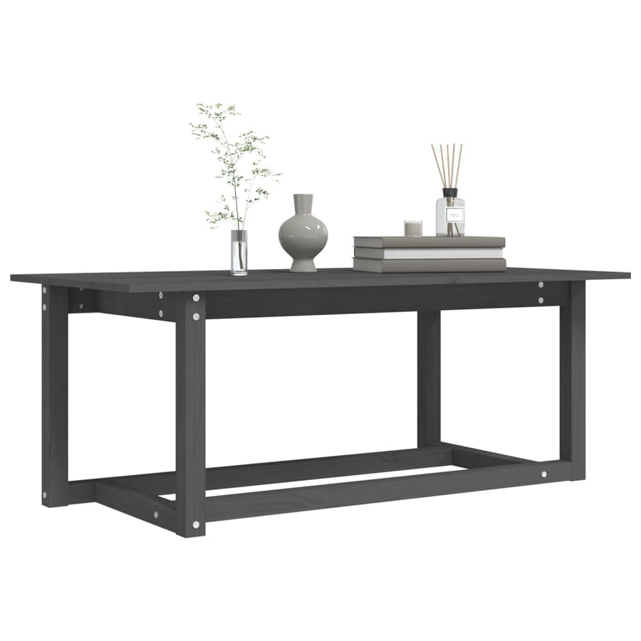 Salontafel 110X55X45 Cm Massief Grenenhout Grijs