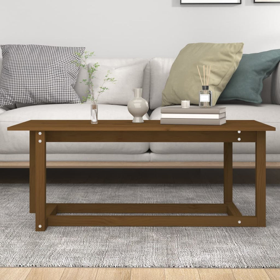 Salontafel Massief Grenenhout 110 x 55 x 45 cm Honingbruin