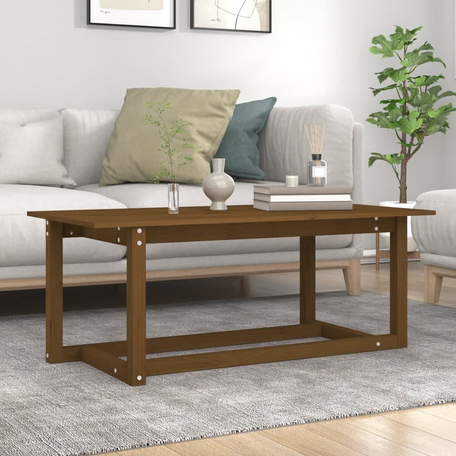 Salontafel Massief Grenenhout 110 x 55 x 45 cm Honingbruin