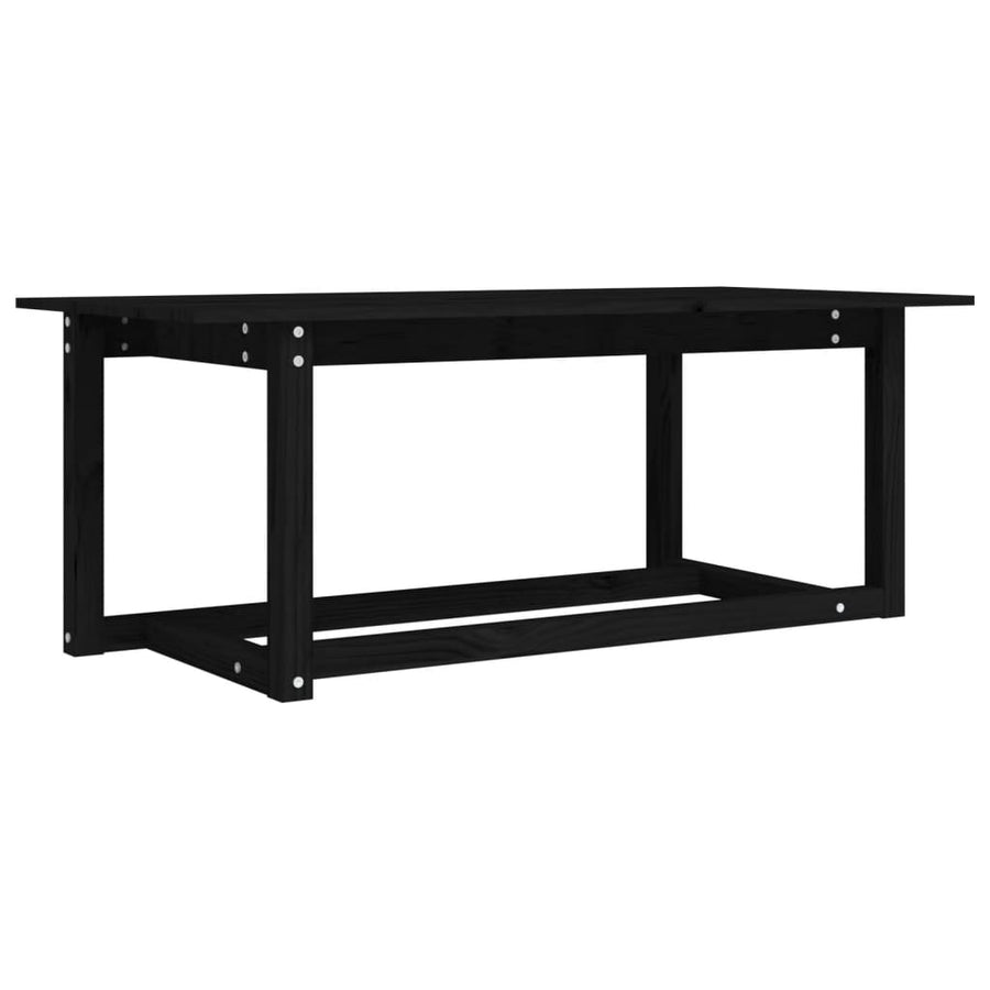 Salontafel Massief Grenenhout 110 x 55 x 45 cm Zwart