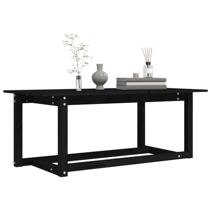 Salontafel Massief Grenenhout 110 x 55 x 45 cm Zwart