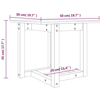 Salontafel 50X50X45 Cm Massief Grenenhout Grijs