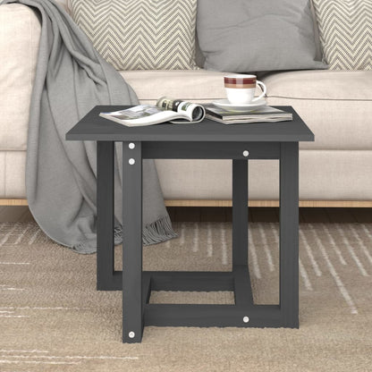 Salontafel 50X50X45 Cm Massief Grenenhout Grijs
