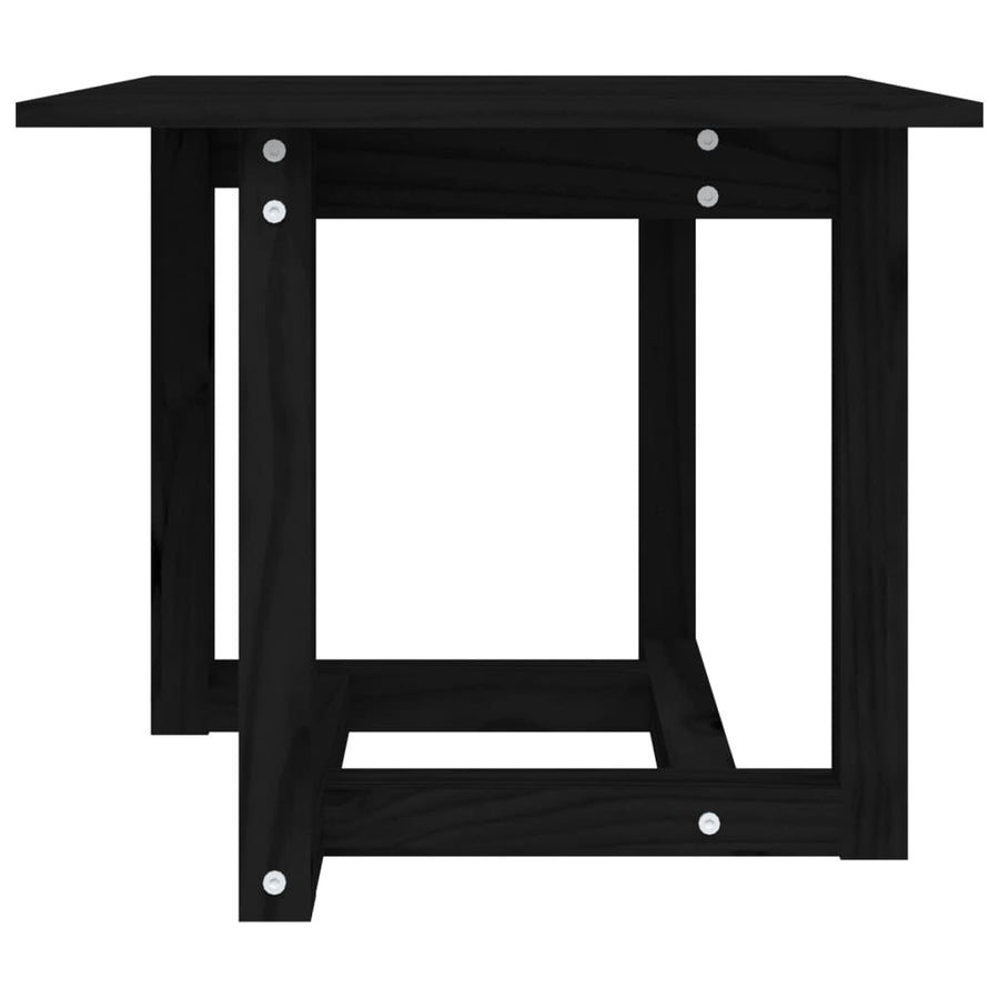 Salontafel 50X50X45 Cm Massief Grenenhout Zwart