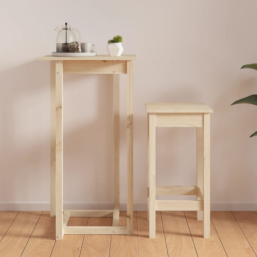 Bartafel 60X60X110 Cm Massief Grenenhout