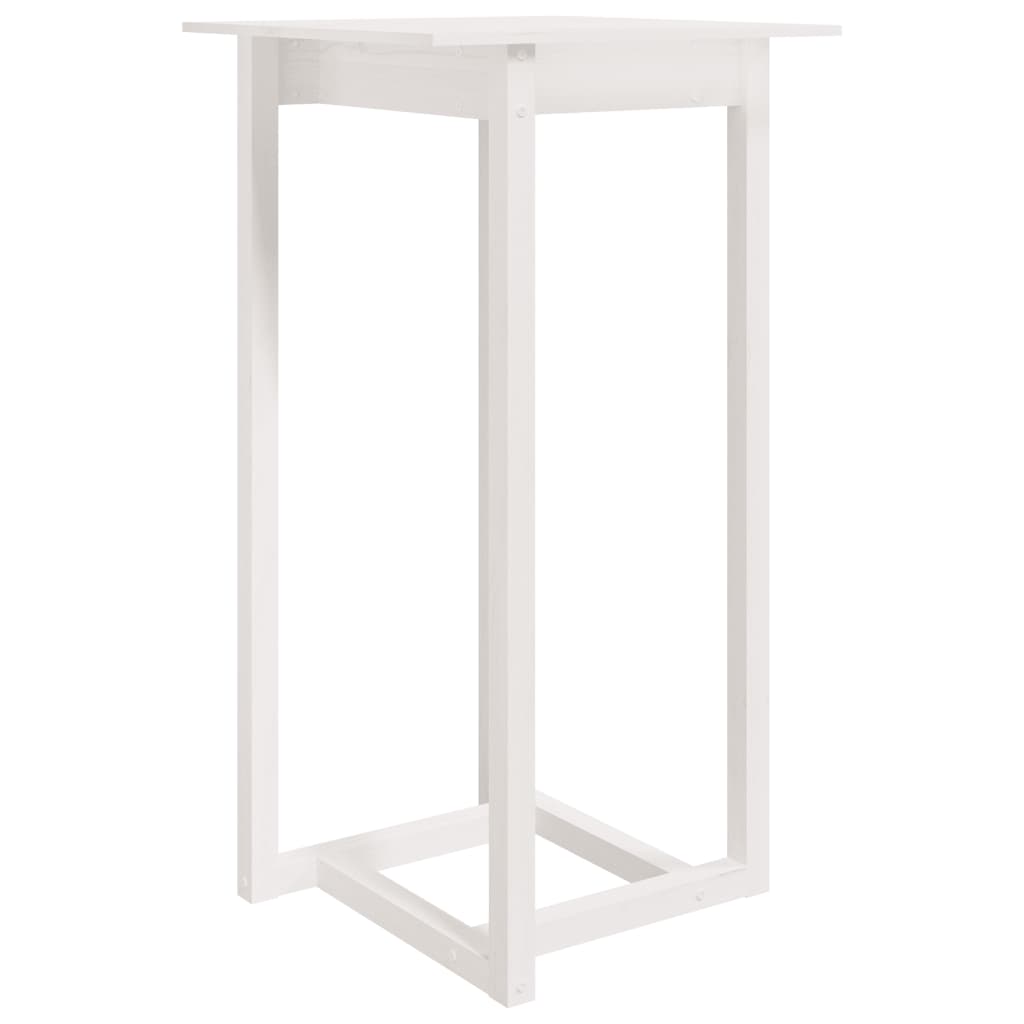 Bartafel 60X60X110 Cm Massief Grenenhout Wit