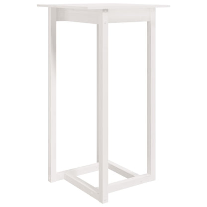 Bartafel 60X60X110 Cm Massief Grenenhout Wit