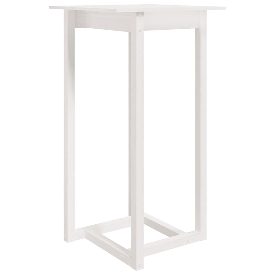Bartafel 60X60X110 Cm Massief Grenenhout Wit