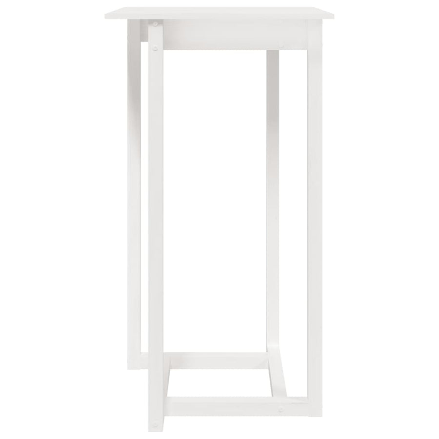 Bartafel 60X60X110 Cm Massief Grenenhout Wit