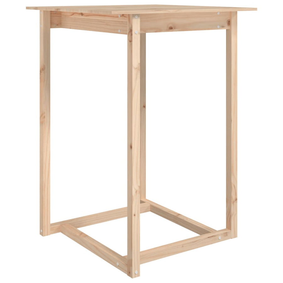 Bartafel Massief Grenenhout 80 x 80 x 110 cm Naturel