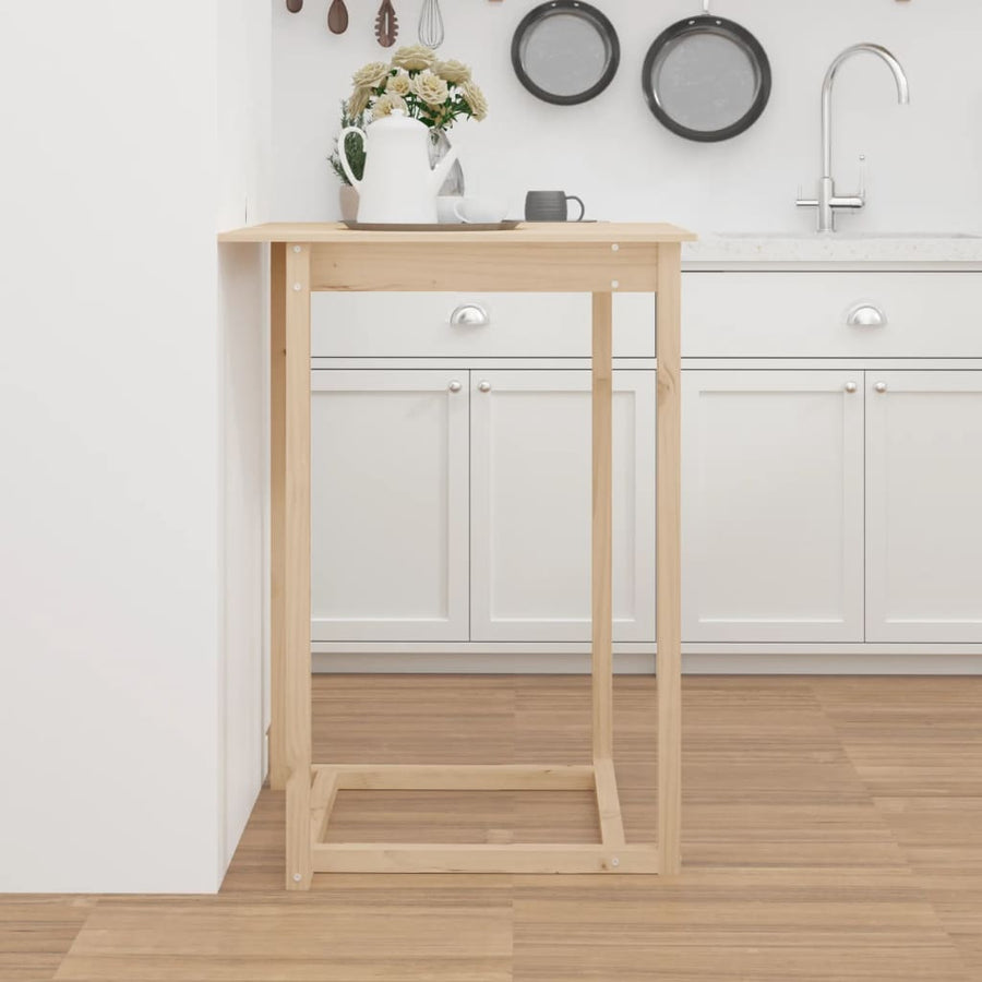 Bartafel Massief Grenenhout 80 x 80 x 110 cm Naturel