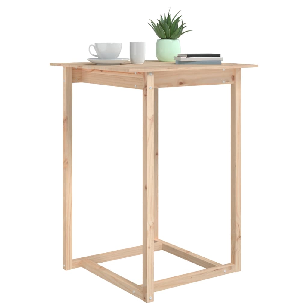 Bartafel Massief Grenenhout 80 x 80 x 110 cm Naturel