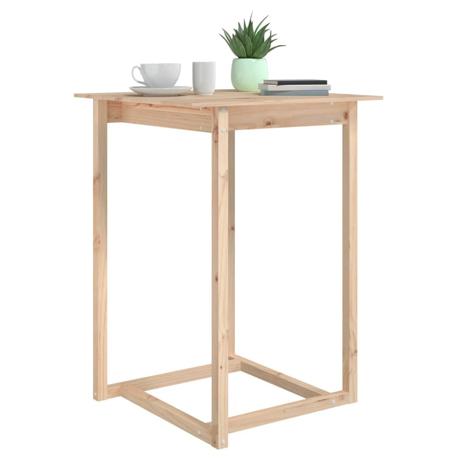 Bartafel Massief Grenenhout 80 x 80 x 110 cm Naturel