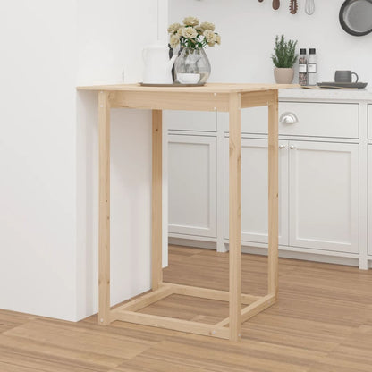 Bartafel Massief Grenenhout 80 x 80 x 110 cm Naturel