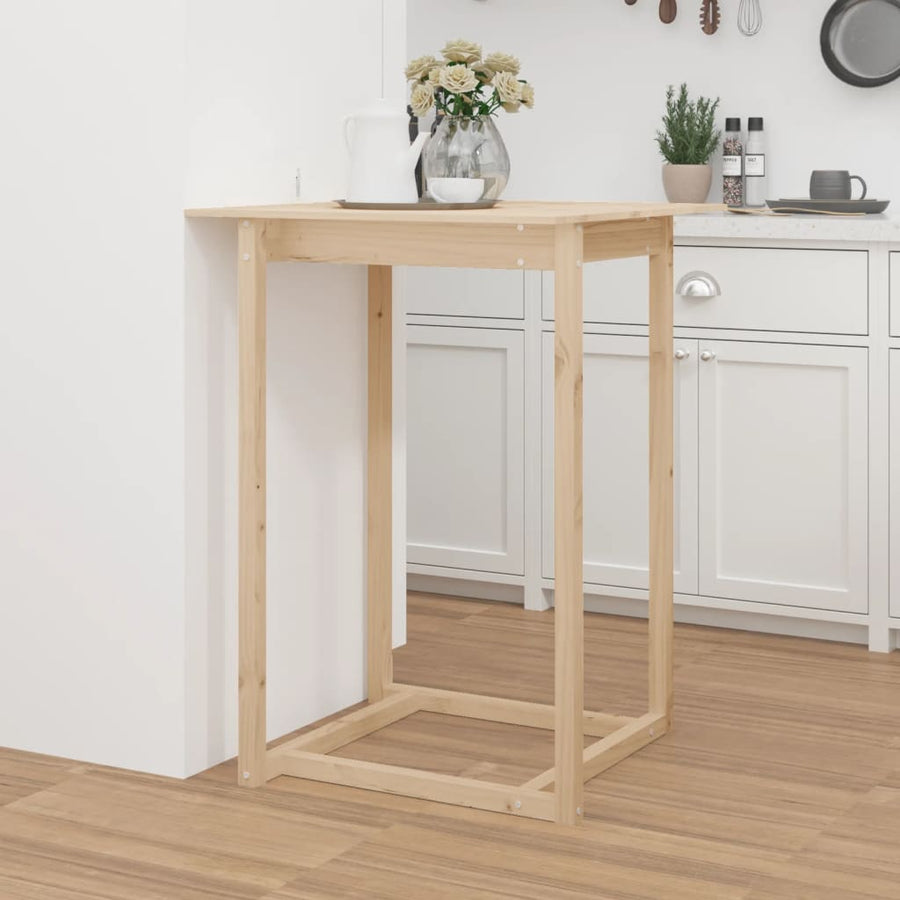 Bartafel Massief Grenenhout 80 x 80 x 110 cm Naturel