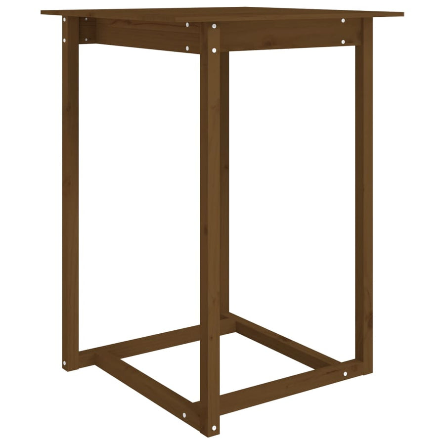 Bartafel Massief Grenenhout 80 x 80 x 110 cm Honingbruin