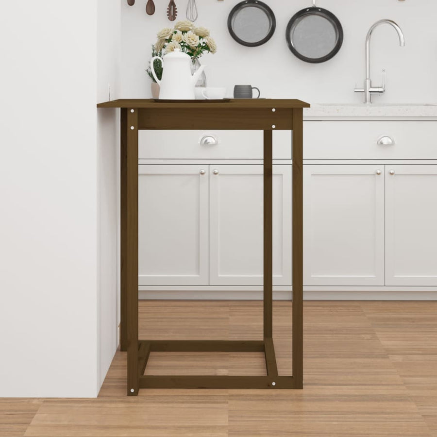 Bartafel Massief Grenenhout 80 x 80 x 110 cm Honingbruin