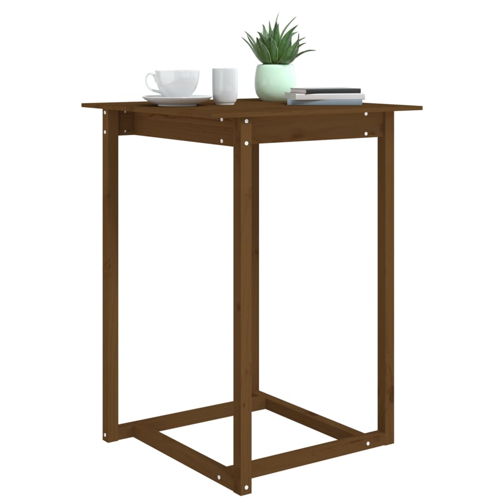 Bartafel Massief Grenenhout 80 x 80 x 110 cm Honingbruin