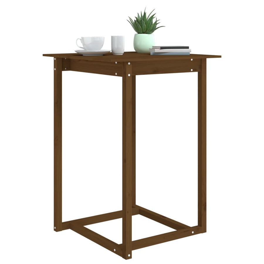 Bartafel Massief Grenenhout 80 x 80 x 110 cm Honingbruin