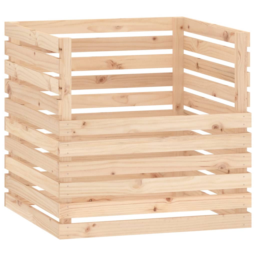 Compostbak Massief Grenenhout 80 x 80 x 78 cm Naturel