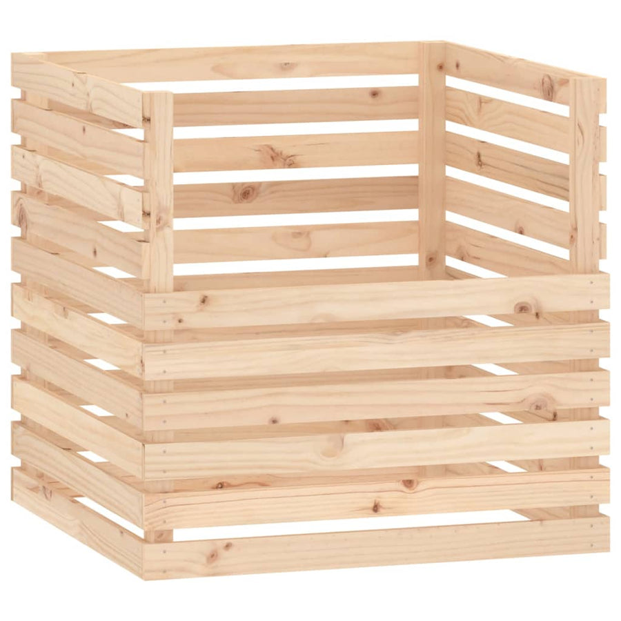 Compostbak Massief Grenenhout 80 x 80 x 78 cm Naturel