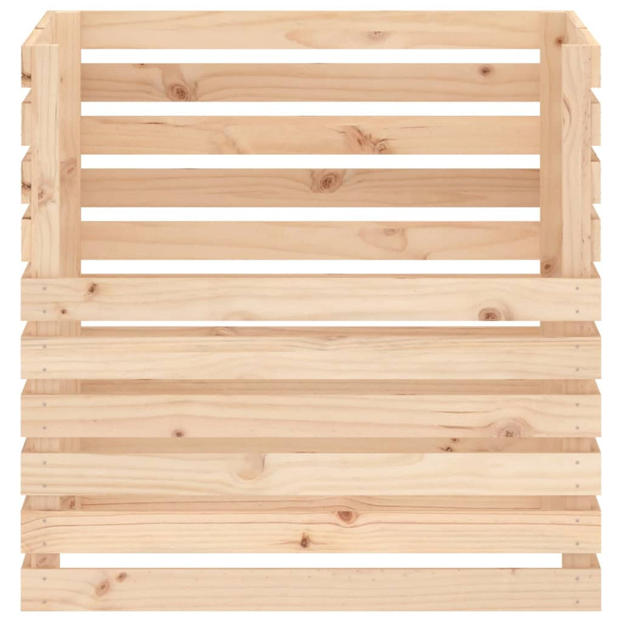 Compostbak Massief Grenenhout 80 x 80 x 78 cm Naturel