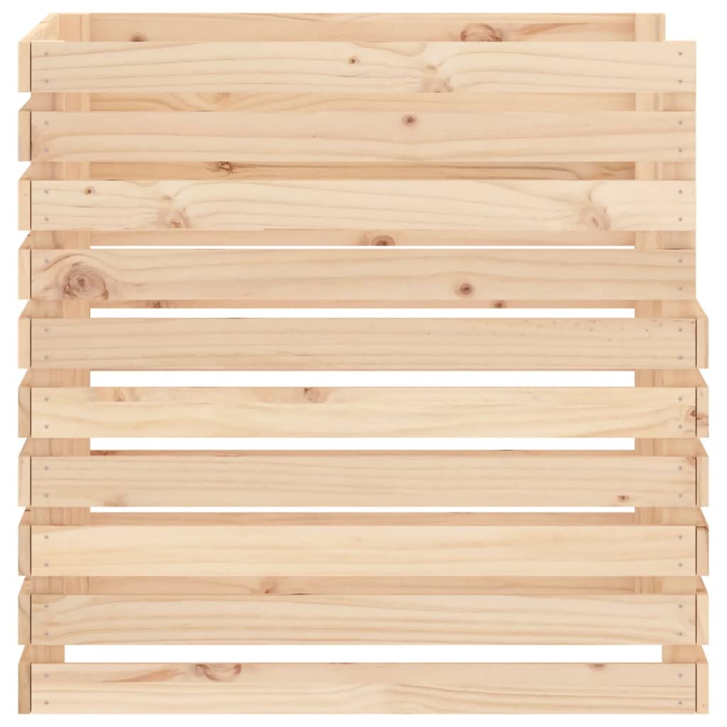 Compostbak Massief Grenenhout 80 x 80 x 78 cm Naturel