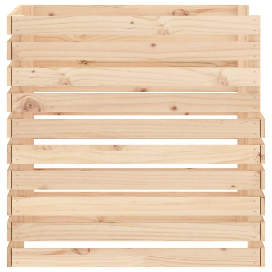Compostbak Massief Grenenhout 80 x 80 x 78 cm Naturel