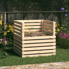 Compost bin 80x80x78 cm solid pine wood