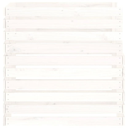 Compostbak Massief Grenenhout 80 x 80 x 78 cm Wit