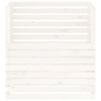 Compostbak Massief Grenenhout 100 x 100 x 102 cm Wit