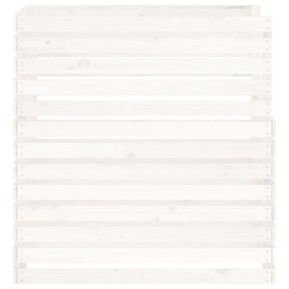 Compostbak Massief Grenenhout 100 x 100 x 102 cm Wit