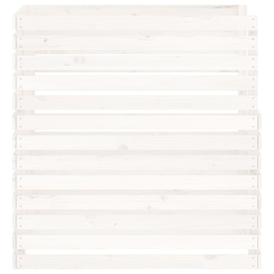 Compostbak Massief Grenenhout 100 x 100 x 102 cm Wit