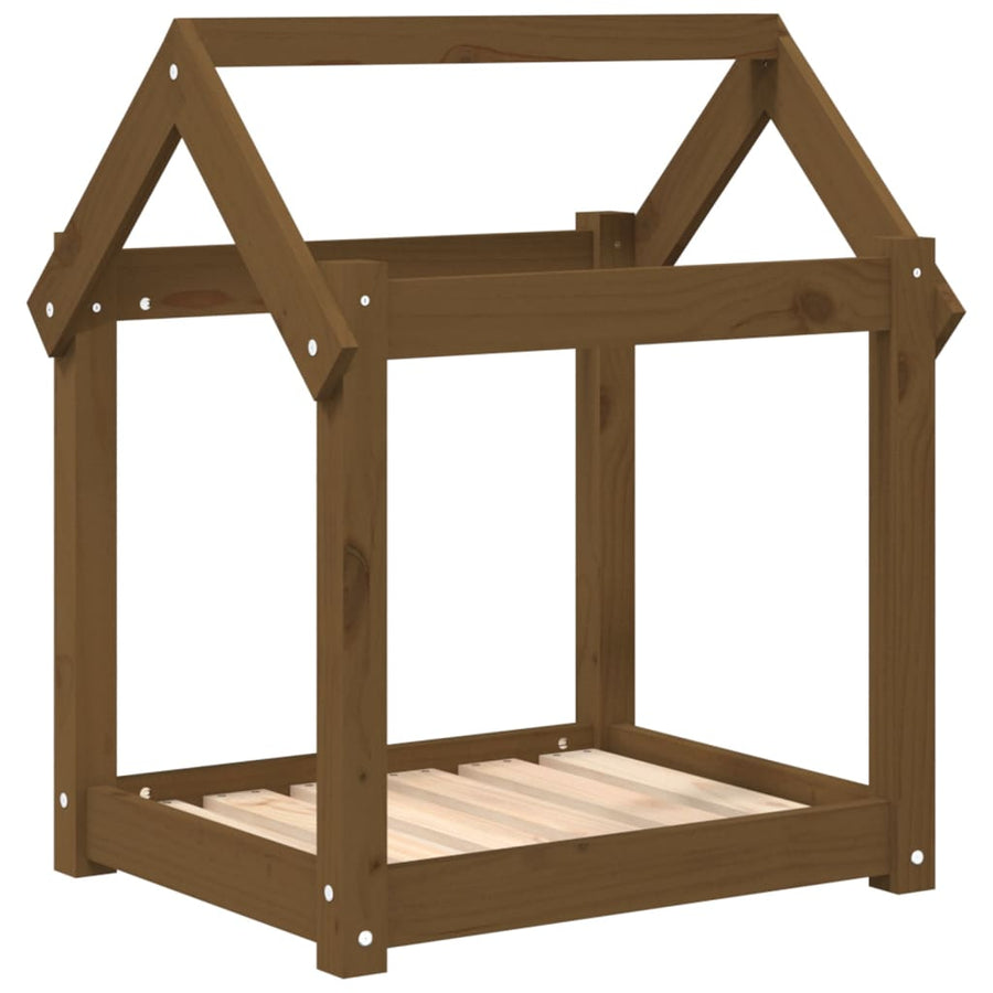 Hondenmand 61x50x70 cm massief grenenhout honingbruin 61 x 50 x 70 cm Honingbruin
