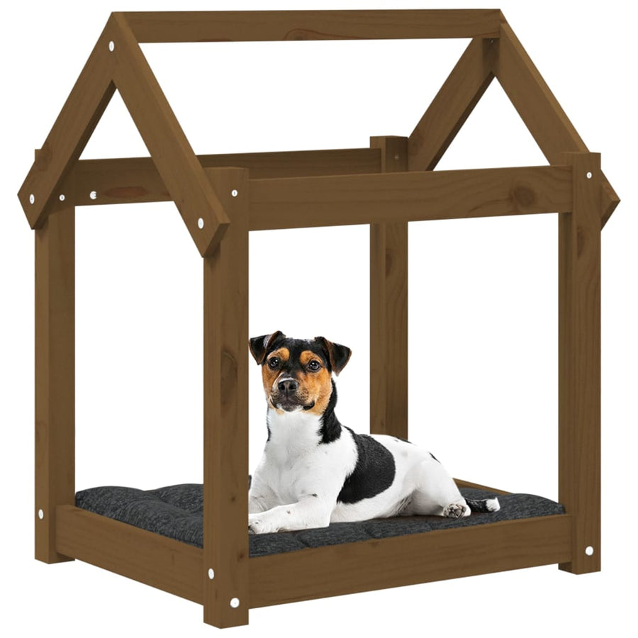 Hondenmand 61x50x70 cm massief grenenhout honingbruin 61 x 50 x 70 cm Honingbruin