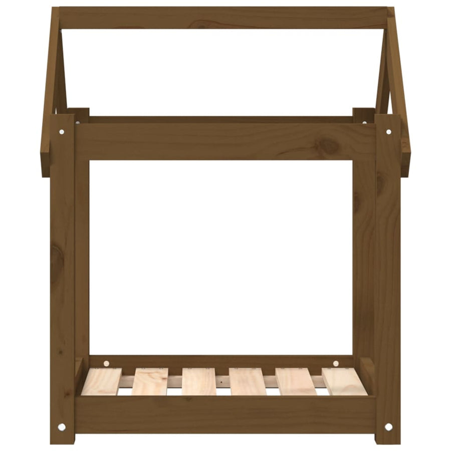 Hondenmand 61x50x70 cm massief grenenhout honingbruin 61 x 50 x 70 cm Honingbruin