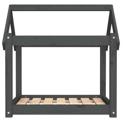 Hondenmand 71x55x70 cm massief grenenhout grijs 71 x 55 x 70 cm Grijs