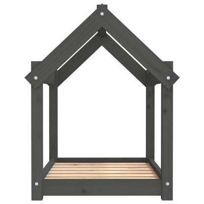 Hondenmand 71x55x70 cm massief grenenhout grijs 71 x 55 x 70 cm Grijs