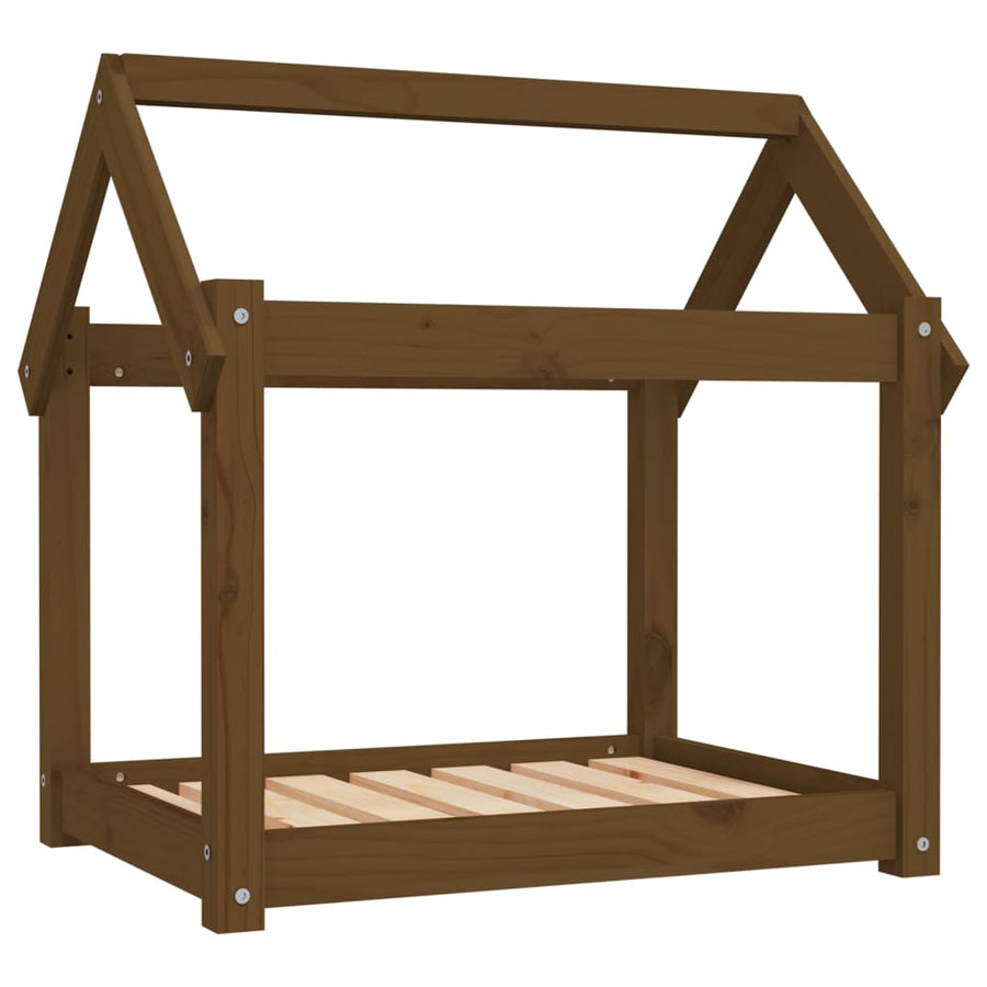Hondenmand 71x55x70 cm massief grenenhout honingbruin 71 x 55 x 70 cm Honingbruin