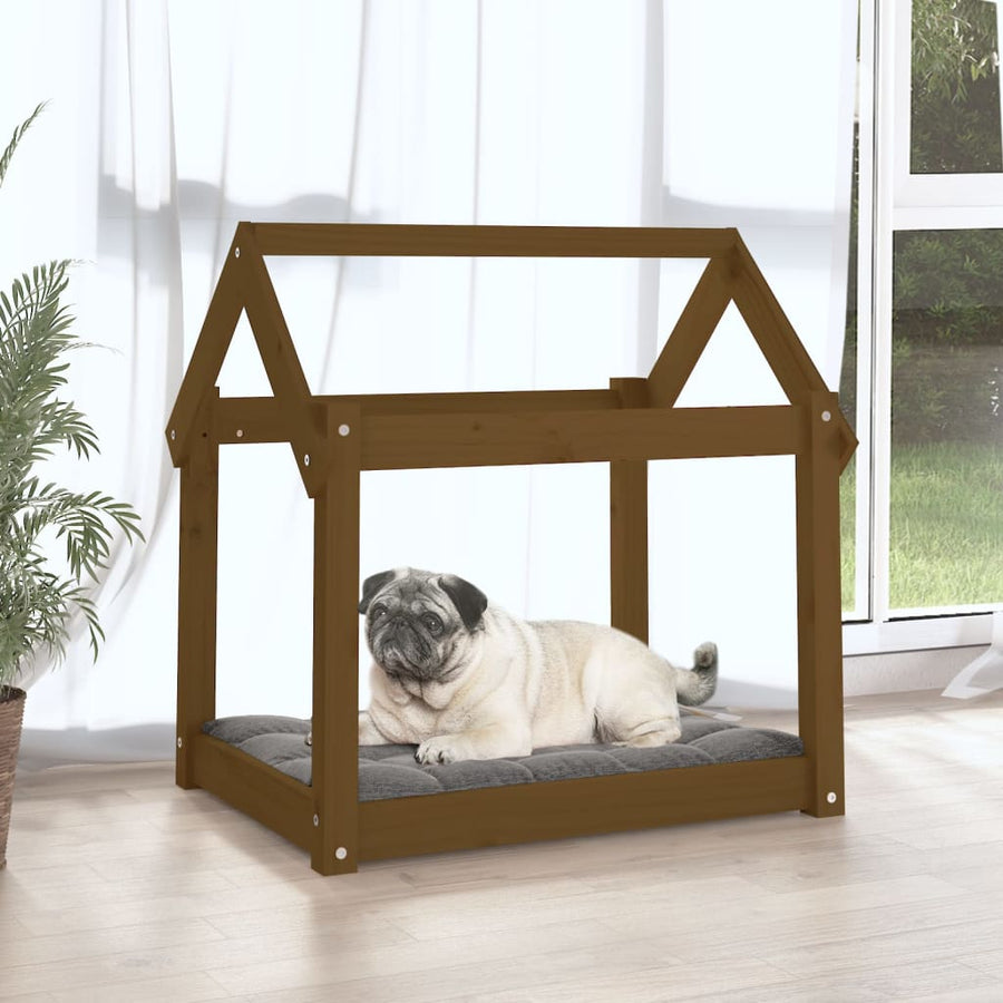 Hondenmand 71x55x70 cm massief grenenhout honingbruin 71 x 55 x 70 cm Honingbruin