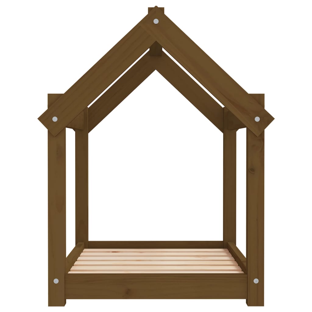 Hondenmand 71x55x70 cm massief grenenhout honingbruin 71 x 55 x 70 cm Honingbruin