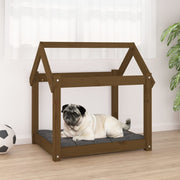 Hondenmand massief grenenhout 71x55x70 cm honingbruin