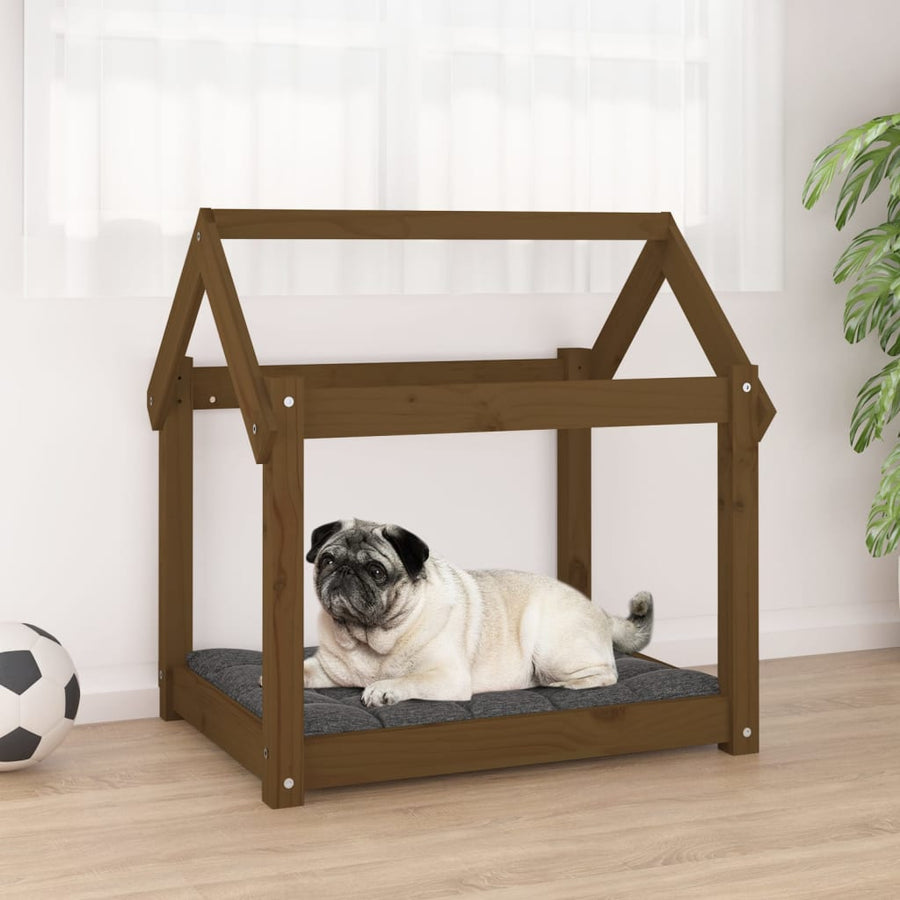 Hondenmand 71x55x70 cm massief grenenhout honingbruin 71 x 55 x 70 cm Honingbruin