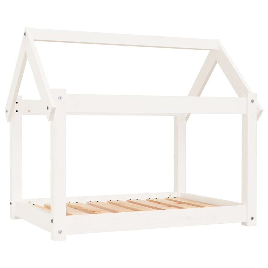 Hondenbed Massief Grenenhout 81 x 60 x 70 cm Wit
