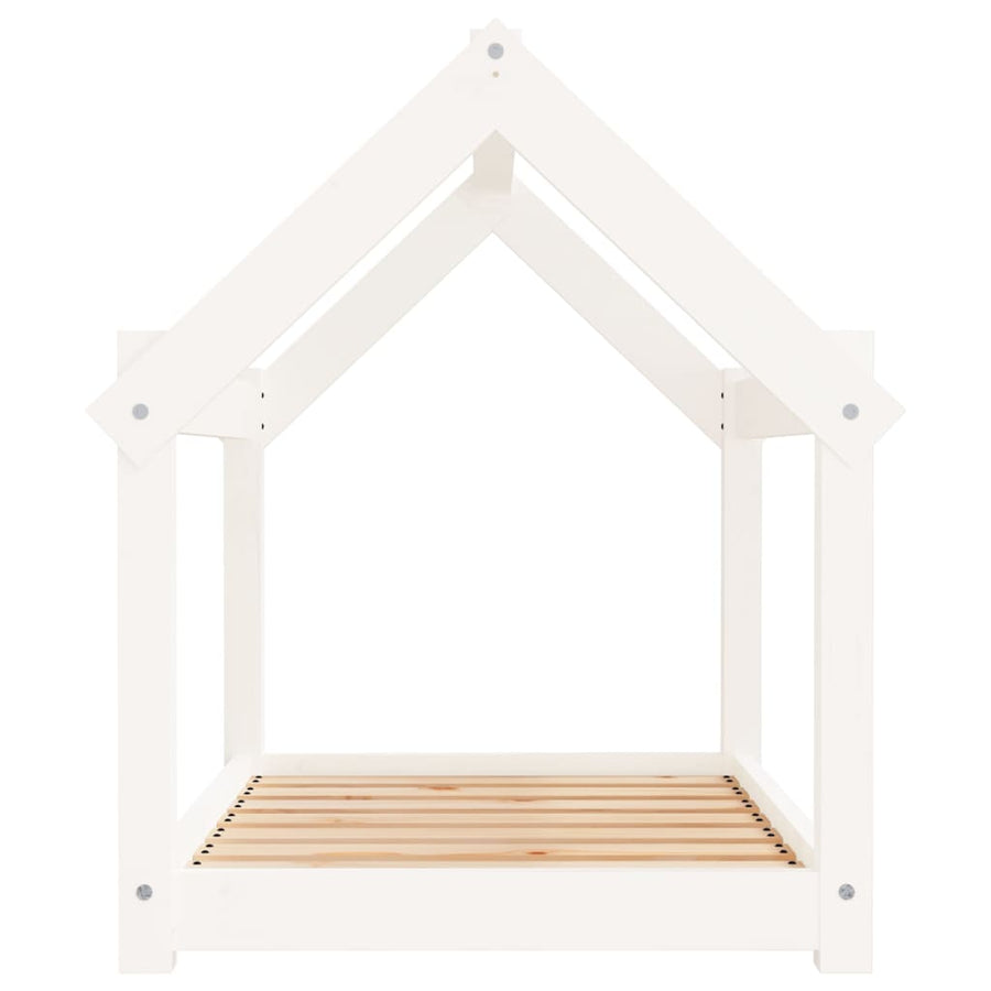 Hondenbed Massief Grenenhout 81 x 60 x 70 cm Wit