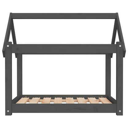 Hondenmand 81x60x70 cm massief grenenhout grijs 81 x 60 x 70 cm Grijs