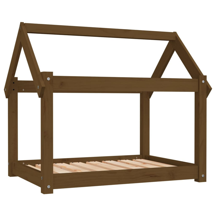 Hondenmand 81x60x70 cm massief grenenhout honingbruin 81 x 60 x 70 cm Honingbruin