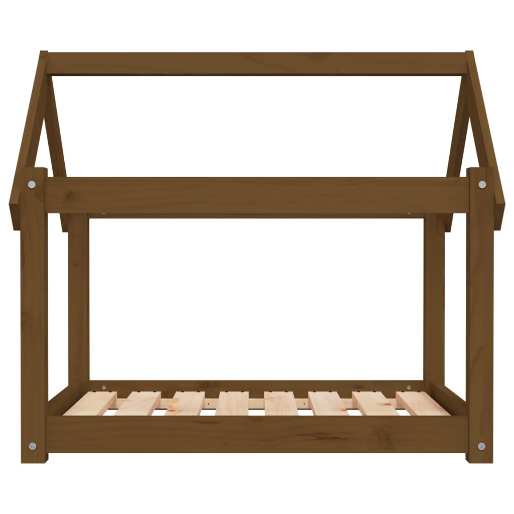 Hondenmand 81x60x70 cm massief grenenhout honingbruin 81 x 60 x 70 cm Honingbruin