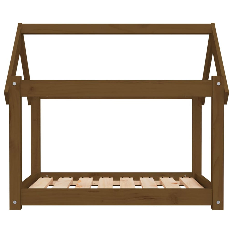 Hondenmand 81x60x70 cm massief grenenhout honingbruin 81 x 60 x 70 cm Honingbruin