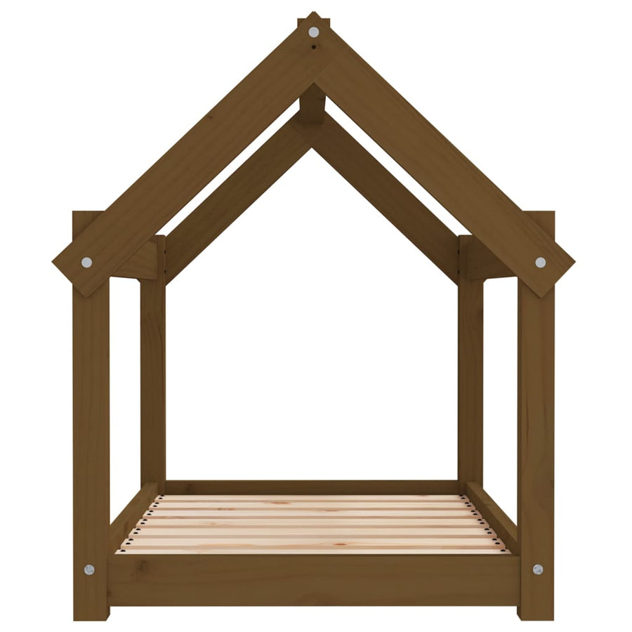 Hondenmand 81x60x70 cm massief grenenhout honingbruin 81 x 60 x 70 cm Honingbruin